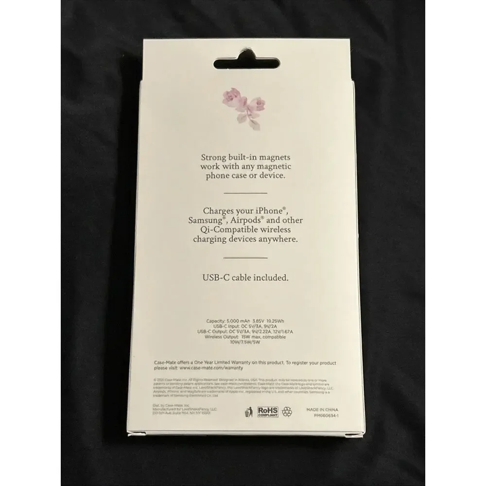 LoveShackFancy Target Exclusive Case-Mate Magnetic Power Bank BRAND NEW SEALED